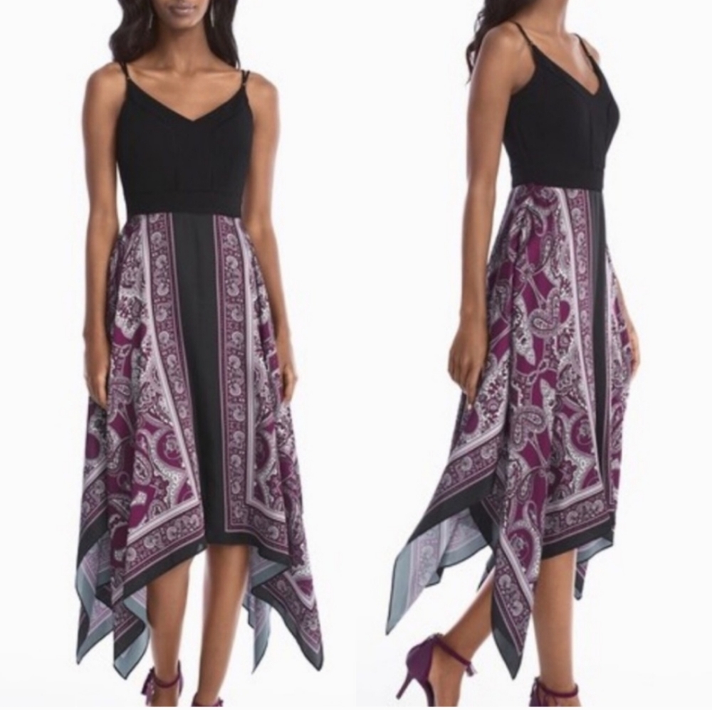 White House Black Market Handkerchief Hem Dress